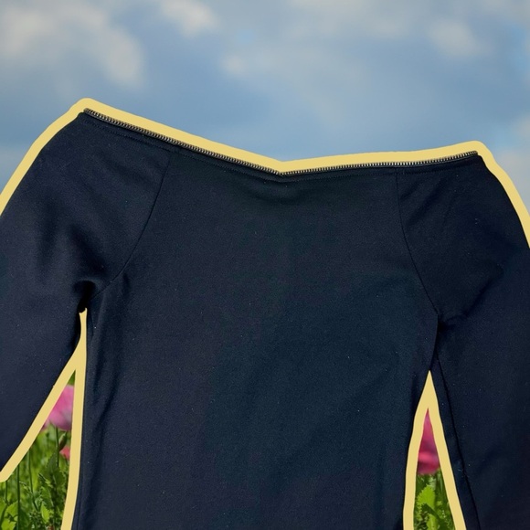 Armani Exchange Black Off The Shoulder Bodycon Dress with All Around Zipper XS - Picture 2 of 14